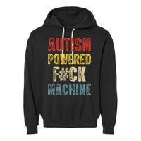 Autism Powered Fck Machine Retro Health Garment-Dyed Fleece Hoodie