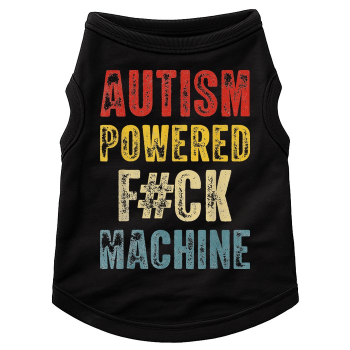 Autism Powered Fck Machine Retro Health Doggie Tank