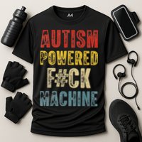 Autism Powered Fck Machine Retro Health Performance Shirt