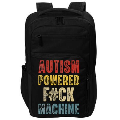 Autism Powered Fck Machine Retro Health Impact Tech Backpack