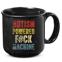 Autism Powered Fck Machine Retro Health 15oz Campfire Ceramic Mug