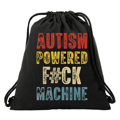 Autism Powered Fck Machine Retro Health Drawstring Bag