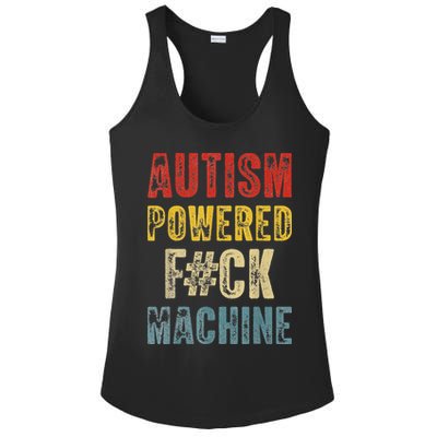 Autism Powered Fck Machine Retro Health Ladies PosiCharge Competitor Racerback Tank