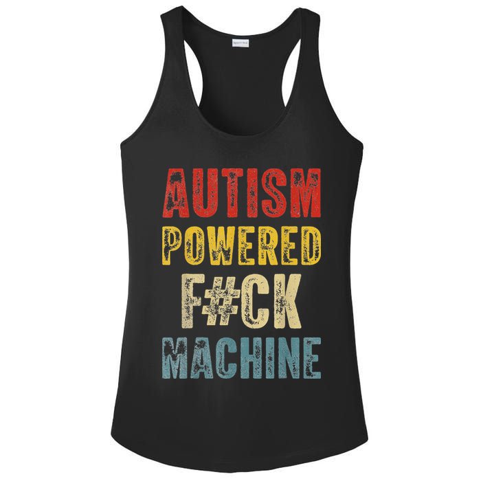 Autism Powered Fck Machine Retro Health Ladies PosiCharge Competitor Racerback Tank