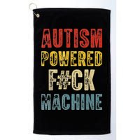 Autism Powered Fck Machine Retro Health Golf Towel