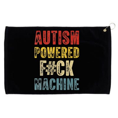 Autism Powered Fck Machine Retro Health Grommeted Golf Towel