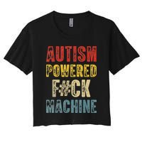Autism Powered Fck Machine Retro Health Crop Top