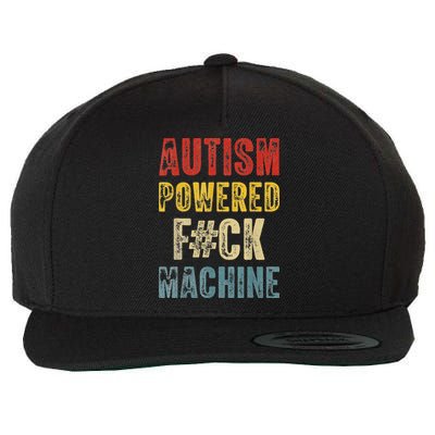 Autism Powered Fck Machine Retro Health Wool Snapback Cap