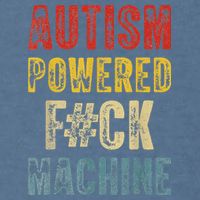 Autism Powered Fck Machine Retro Health Garment-Dyed Sweatshirt