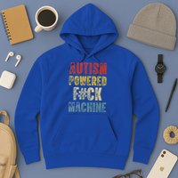 Autism Powered Fck Machine Retro Health Hoodie
