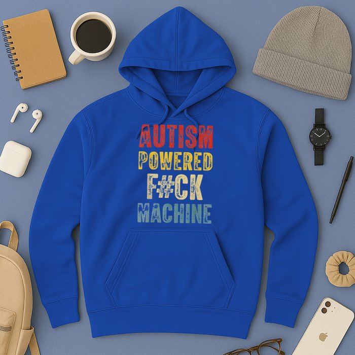 Autism Powered Fck Machine Retro Health Hoodie