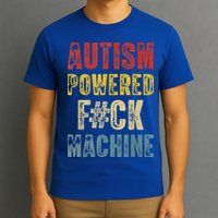 Autism Powered Fck Machine Retro Health T-Shirt