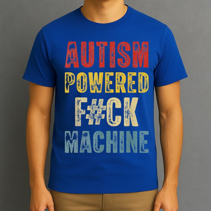 Autism Powered Fck Machine Retro Health T-Shirt