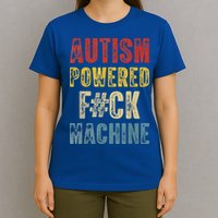 Autism Powered Fck Machine Retro Health T-Shirt