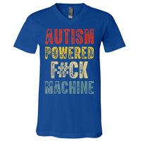 Autism Powered Fck Machine Retro Health V-Neck T-Shirt