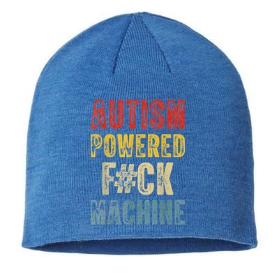 Autism Powered Fck Machine Retro Health Sustainable Beanie