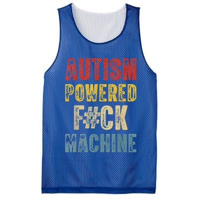 Autism Powered Fck Machine Retro Health Mesh Reversible Basketball Jersey Tank
