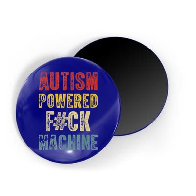 Autism Powered Fck Machine Retro Health Magnet