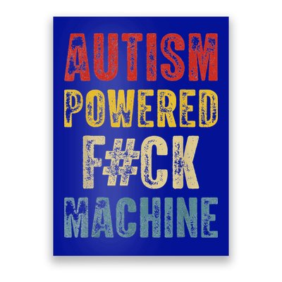 Autism Powered Fck Machine Retro Health Poster