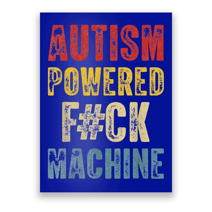 Autism Powered Fck Machine Retro Health Poster