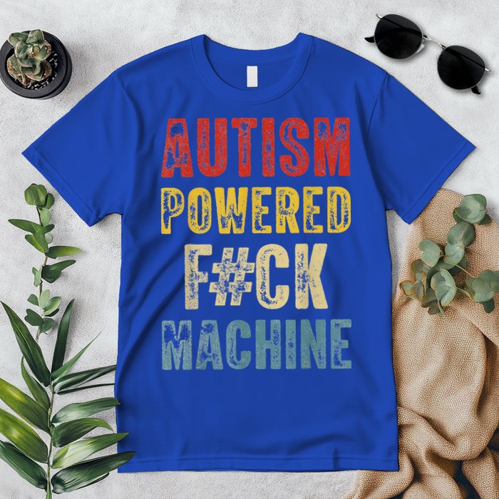 Autism Powered Fck Machine Retro Health Premium T-Shirt