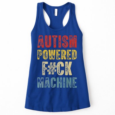 Autism Powered Fck Machine Retro Health Womens Tank Top