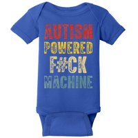 Autism Powered Fck Machine Retro Health Baby Bodysuit