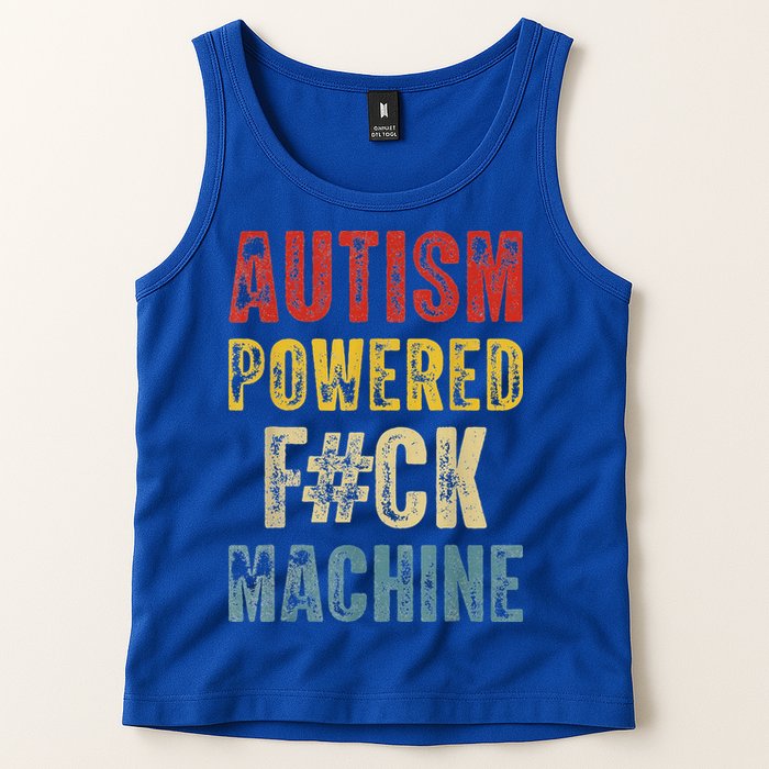 Autism Powered Fck Machine Retro Health Tank Top