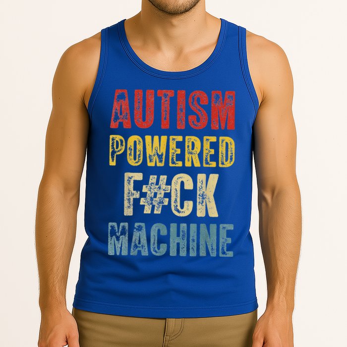 Autism Powered Fck Machine Retro Health Tank Top