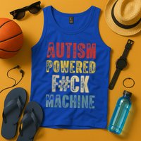 Autism Powered Fck Machine Retro Health Tank Top