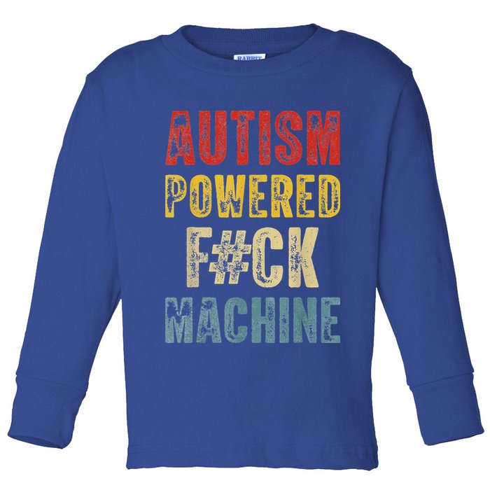 Autism Powered Fck Machine Retro Health Toddler Long Sleeve Shirt