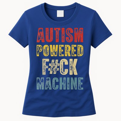 Autism Powered Fck Machine Retro Health Womens T-Shirt