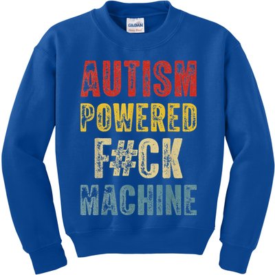 Autism Powered Fck Machine Retro Health Kids Sweatshirt