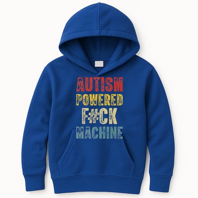 Autism Powered Fck Machine Retro Health Kids Hoodie