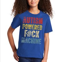 Autism Powered Fck Machine Retro Health Kids T-Shirt
