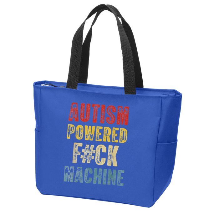 Autism Powered Fck Machine Retro Health Zip Tote Bag