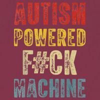 Autism Powered Fck Machine Retro Health 16oz Travel Tumbler