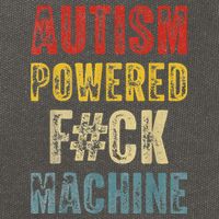 Autism Powered Fck Machine Retro Health Cotton Canvas Backpack