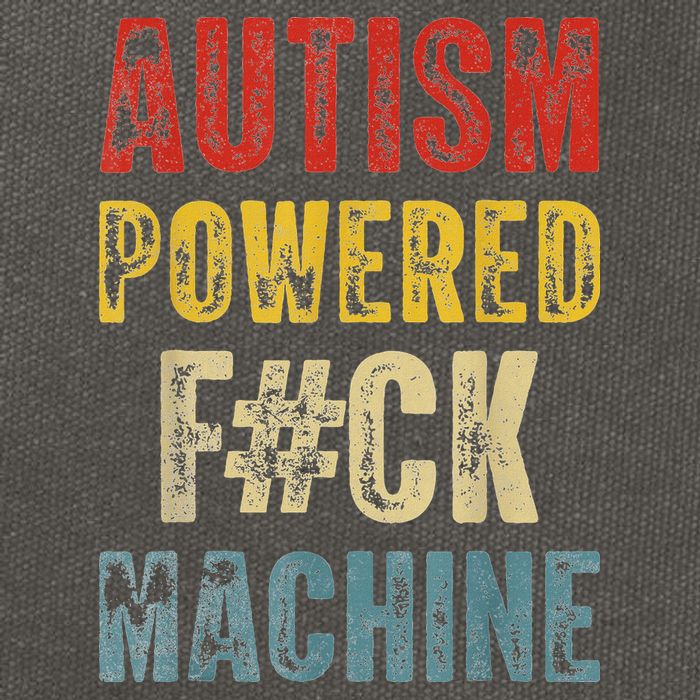 Autism Powered Fck Machine Retro Health Cotton Canvas Backpack