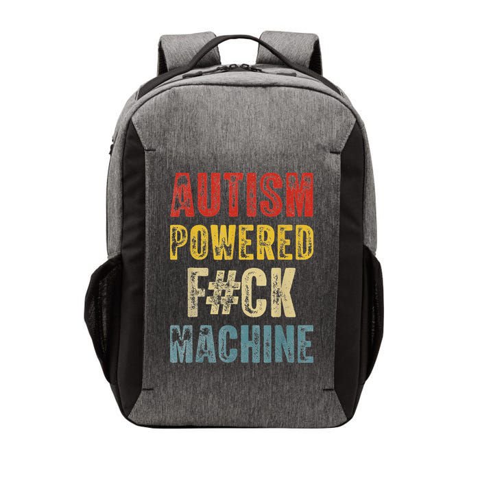 Autism Powered Fck Machine Retro Health Vector Backpack
