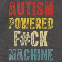 Autism Powered Fck Machine Retro Health Vector Backpack