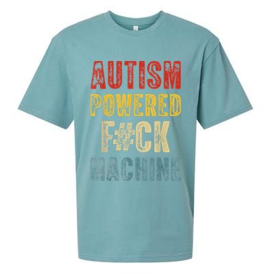 Autism Powered Fck Machine Retro Health Sueded Cloud Jersey T-Shirt