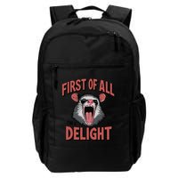 Angry Possum First Of All Im A Delight Possum Meme Daily Commute Backpack