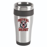 Angry Possum First Of All Im A Delight Possum Meme 16oz Travel Tumbler