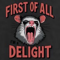 Angry Possum First Of All Im A Delight Possum Meme 25L Jumbo Tote