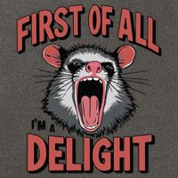 Angry Possum First Of All Im A Delight Possum Meme Cotton Canvas Backpack