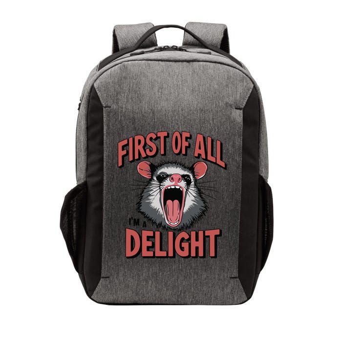 Angry Possum First Of All Im A Delight Possum Meme Vector Backpack