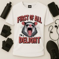 Angry Possum First Of All Im A Delight Possum Meme Performance Shirt