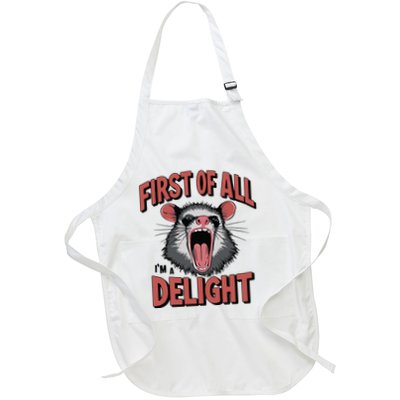 Angry Possum First Of All Im A Delight Possum Meme Apron