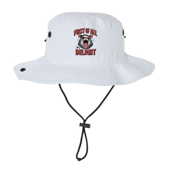 Angry Possum First Of All Im A Delight Possum Meme Bucket Hat